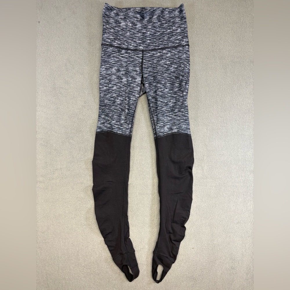 Lululemon Wunder Under SE Restored Stirrup Pant Dramatic Static White Black 6